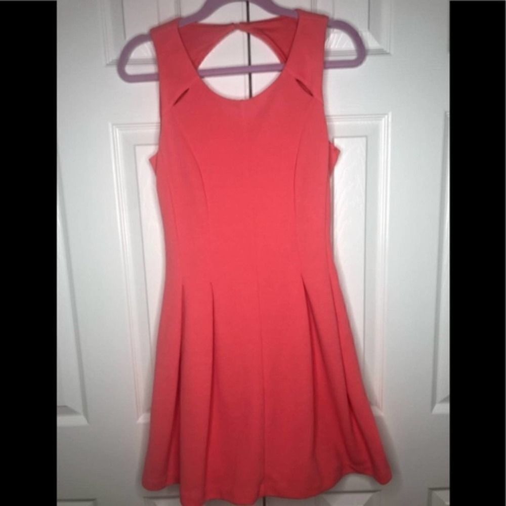 ELLE Melon Mini Ribbed Peekaboo Sun Dress, Size 6
